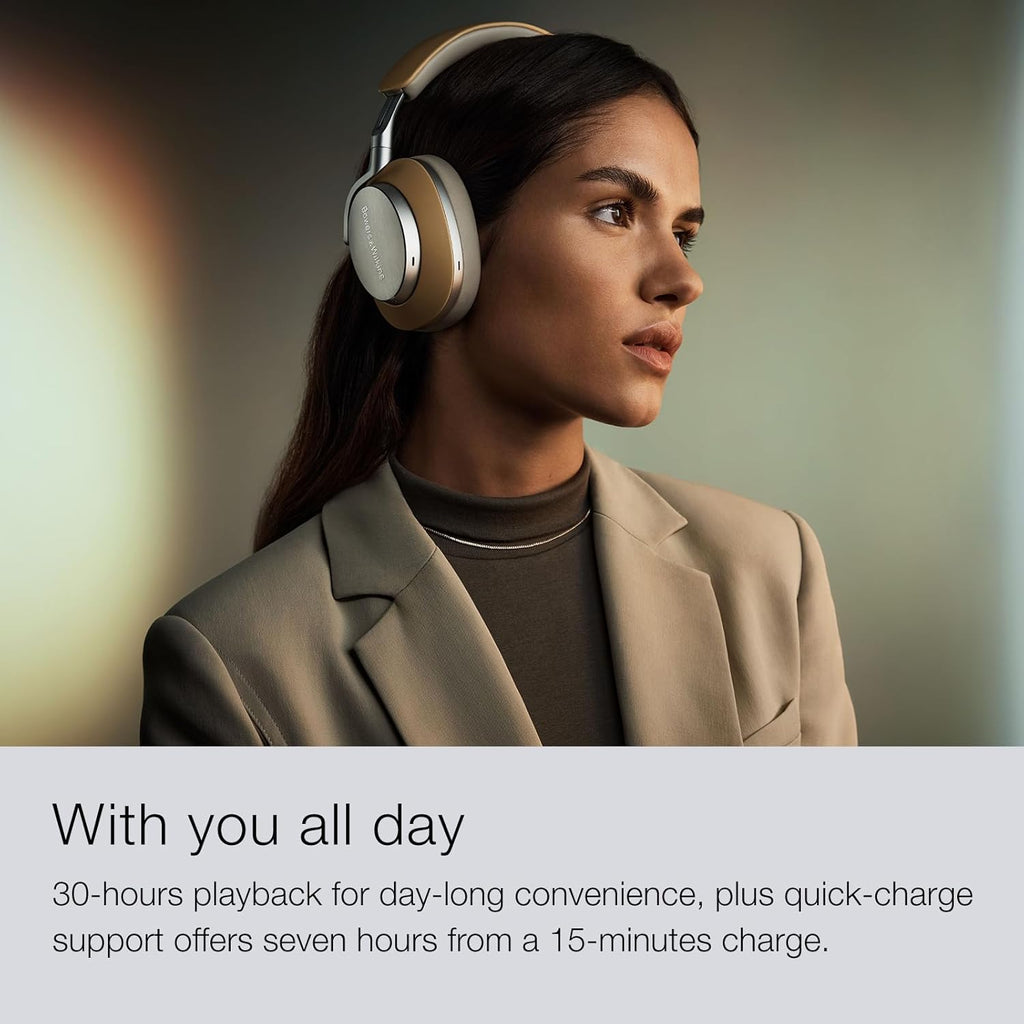 Bowers & Wilkins Limited Edition Px8 Over-Ear Bluetooth Headphones  Advanced Active Noise Cancellation Wireless Headphones  Luxurious Materials  30-Hr Battery Life  15-Min Quick Charging  Dark Forest