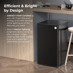 Kenmore 18" Compact Refrigerator with Chiller Compartment - Reversible Door, Adjustable Glass Shelves, ENERGY STAR Certified, 6 Can Rack, Interior Lighting, Freestanding, 3.5 cu. ft. Capacity - Black