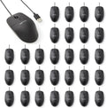 Amazon Basics 3-Button USB Wired Computer Mouse, Black, 30-Pack