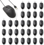 Amazon Basics 3-Button USB Wired Computer Mouse, Black, 30-Pack