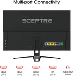 Sceptre New 27-Inch Gaming Monitor  FHD 1080p  Up to 180Hz  1ms  DisplayPort  HDMI x3  FreeSync  FPS/RTS  100% sRGB  Built-in Speakers  Machine Black (E275B-FPT165 Series  2026)