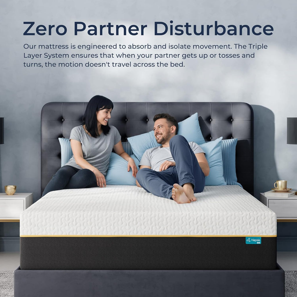 14 Inch King Size Mattress, Cooling Tencel Cover, King Memory Foam Mattress in a Box, Medium Plush King Size Bed for Back Pain Relief and Cool Sleep, CertiPUR-US Certified, Foam Made in USA