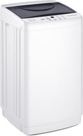 OLIXIS Portable Washing Machine, 7.7 lbs Full-Automatic Compact Laundry Washer, Stainless Steel Drum, 10 Wash Cycles, Auto-Balance Detection, LED Display, Mini Washer for Home, Apartment, Dorm, White