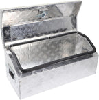 30 Aluminum Trailer Tool Box Chest box Pickup Truck Bed Storage Toolboxes Organizer Side Handle, Lock w/ 2 Keys, Silver