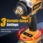 1/2 inch Brushless Impact Wrench 750N.m(553 Ft-lbs) 20V High Torque Impact Gun with 2x4.0AH Battery and Fast Charger Cordless Impact Driver for Car,Construction,Building,DIY
