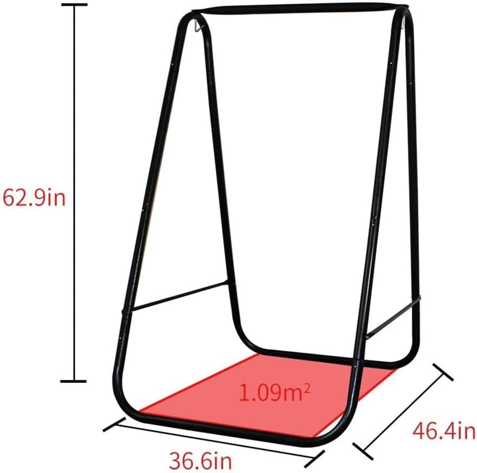 Hammock Chair with Stand,Heavy-Duty Hammock Stand with Large Indoor Swing,MAX Load 500 LBS,Hanging Chair with Stand for Indoor Outdoor,Swing Chair with 2 Cushions Included(Dark Green)