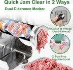 Meat Grinder Heavy Duty Electric,Commercial Meat Grinder #8 for Home Use Deer Processing Best Stainless Steel 2800W Max with 3 Grinding Plates 3 Sausage Stuffer Tubes 1 Pusher 2 Blades