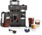 Ninja Espresso & Coffee Maker & Barista System, 3 Espresso Brew Styles, Single-Serve Coffee & Nespresso Capsule Compatible, Built-in Frother, Espresso, Cappuccino & Latte Maker, Black, CFN601