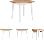 Signature Design by Ashley Gesthaven Casual Dining Drop Leaf Table, Light Brown & White