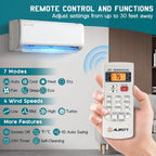 Albott 9100 BTU Mini Split Air Conditioner and Heater, SEER2 20.5, 115V, Inverter Heat Pump AC with Wi-Fi Smart Control, Voice Assistant, Self-Cleaning, Compatible with Alexa, Cools up to 450 Sq. Ft.