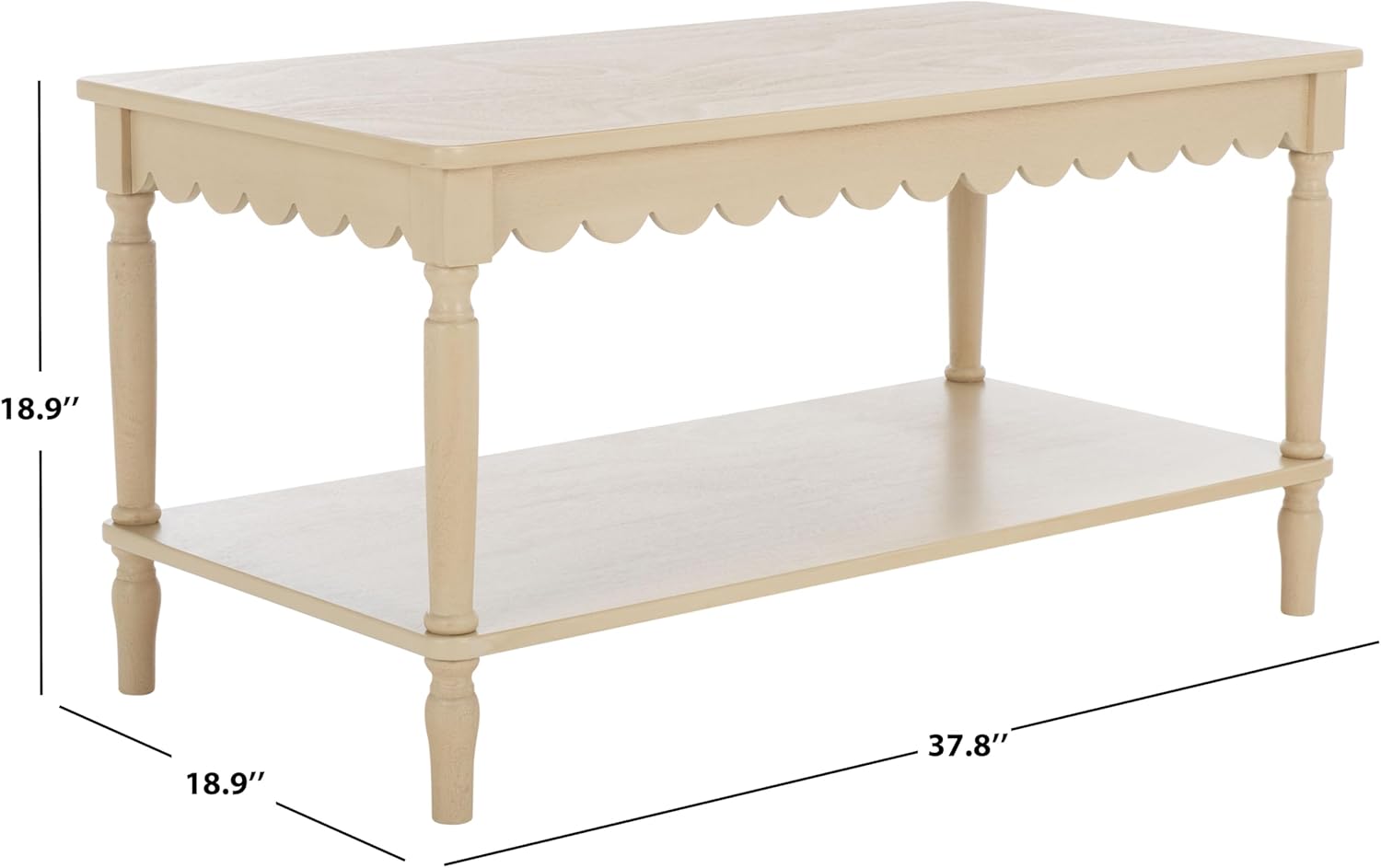 SAFAVIEH Home Collection Haven Natural Brown Coffee Table