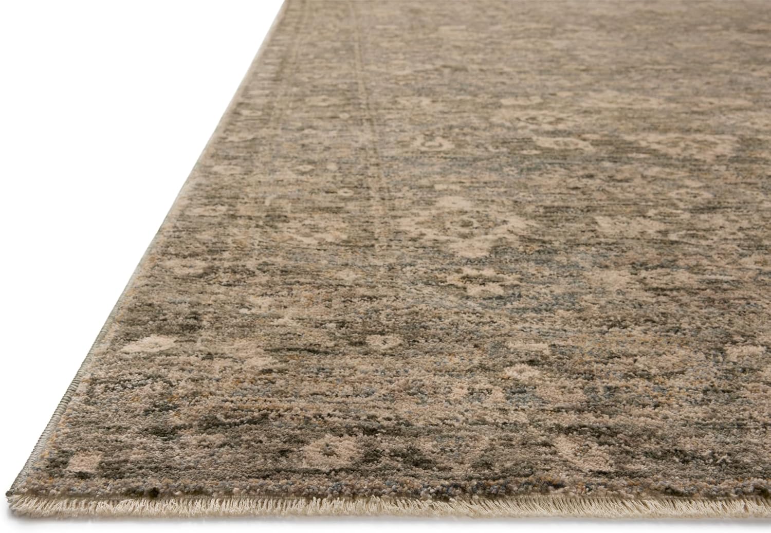 Loloi Magnolia Home by Joanna Gaines Junie Collection JUE-06 Lagoon/Natural 7'-10" x 10'-2", .38" Pile Height, Area Rug