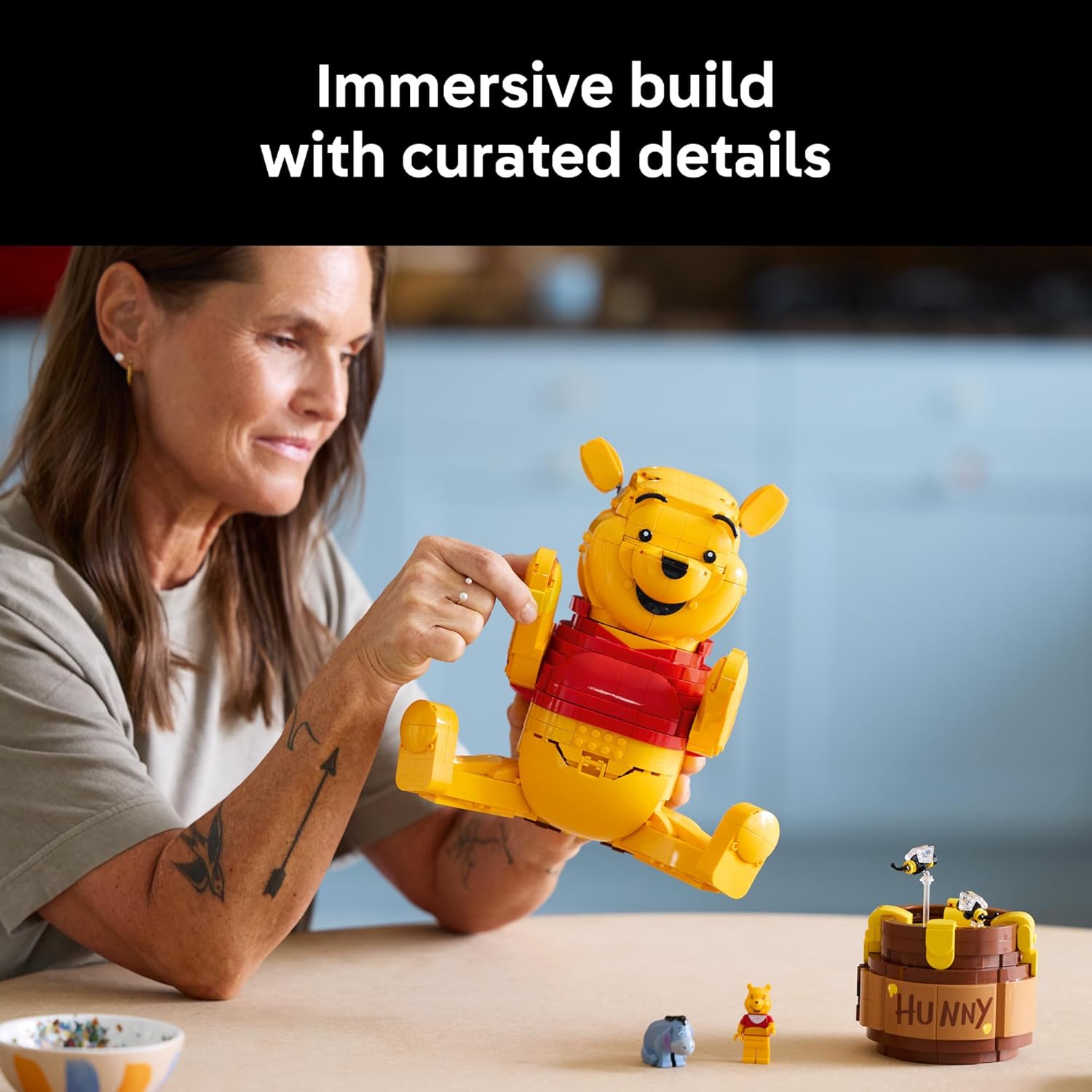 LEGO Disney Winnie The Pooh Building Set - Home, Office or Book Shelf Decor for Adult Fans, Ages 18+ - W/Eeyore Figure - Collectible Disney Gift - 43300