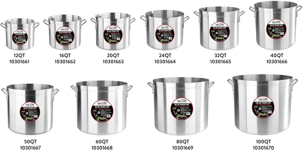 New Star Foodservice 50 Qt Aluminum Stock Pot, No Cover