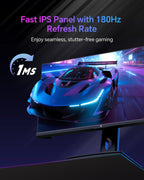 KTC 24 Inch Gaming Monitor 180Hz - 2K 1440P Computer Monitors  Fast IPS Monitor with HDR 400  Adaptive Sync  Up to 185Hz  HDMI 2.0 & Display Port 1.4  Height Adjustable  Vesa Mount  H24T7