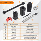 9U-6891 Injector Sleeve Remover Installer Set + J-42083 Automatic Timing Pin + 9U-7227 Injector Height Tool + J-38587-A Engine Barring Socket Fits for CAT Caterpillar 3406E C15 C16 Engines