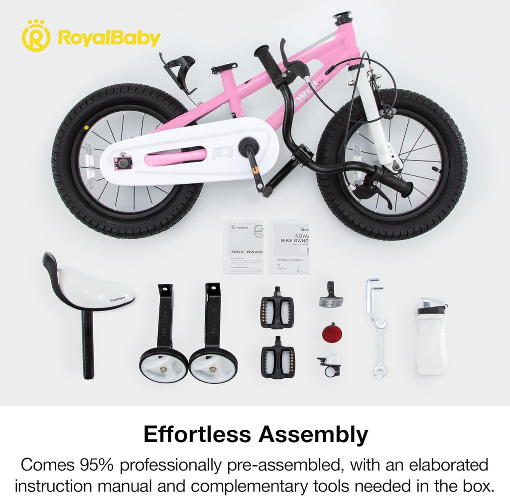 RoyalBaby Kids Bike with Dual Handbrake for Beginners,12 14 16 18 20 Inch Bicycle for Boys & Girls Ages 3-10 Years
