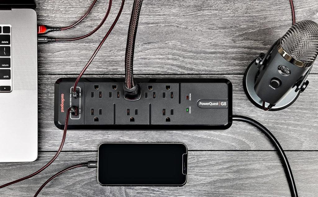 Samsung QN50QN90FAFXZA 50 Inch Neo QLED 4K QN90F Vision AI Smart TV with an AudioQuest G8 8-Outlet USB-A/USB-C AC Power Surge Protector (2025)