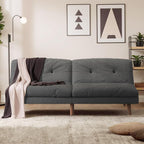 Homall Futon Couch, Modern Futon Sofa Bed with Adjustable Backrest, Convertible Sleeper Sofa Bed for Small Apartments, Loveseat, Office (Fabric, Grey)