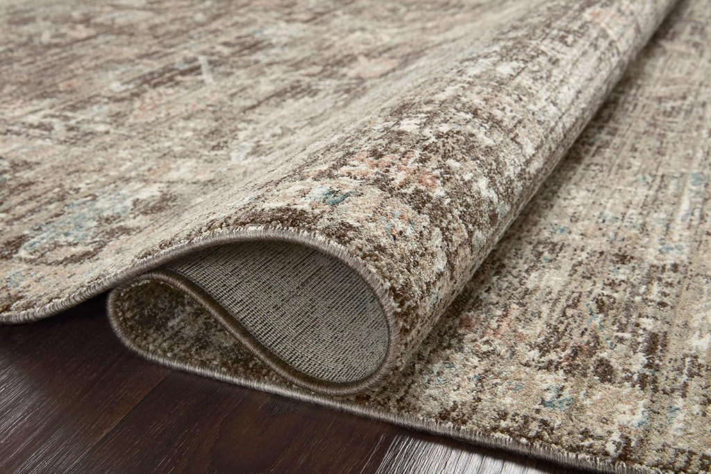 Loloi Magnolia Home by Joanna Gaines Millie Collection MIE-03 Charcoal/Dove 7'-10" x 10', .25" Pile Height, Area Rug