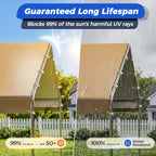 13x20 FT Carport Canopy Replacement Cover, Heavy Duty Car Garage Top Tent Shelter Tarp, Waterproof & UV Protected, Easy Installation with Ball Bungees, Beige (Frame Not Included)