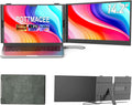 14.2" Laptop Screen Extender  0.17" Ultra-Thin FHD 1080P IPS Portable Monitor for Laptop  Dual Screen Travel Monitor Extender  Plug-Play for Windows/Mac/Chrome  Fit 13”-17.3” Laptops