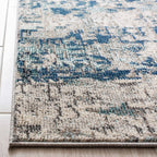 SAFAVIEH Madison Collection X-Large Area Rug - 12' x 18', Grey & Blue, Modern Abstract Design, Non-Shedding & Easy Care, Ideal for High Traffic Areas in Living Room, Bedroom (MAD460K)