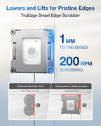 ECOVACS WINBOT W2S Window Cleaning Robot, Intelligent Edge-to-Edge Cleaning with TruEdge Scrubbers, 3 Water Nozzles, 10-Level Safety System, Win-SLAM 4.0 Route Planning, Even Climbing System