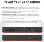 40B00135US Lenovo Thinkpad Docking Station USB C - 1 Year Warranty  Supports 4K Display  Thunderbolt 4 Dock with 135W Adapter  HDMI  DisplayPort  Thunderbolt Cables & Cloth - Lenovo Docking Station