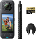 Insta360 X4 Get-Set Bundle - 8K Waterproof 360 Action Camera  4K Wide-Angle Video  Invisible Selfie Stick  Removable Lens Guards  135 Min Battery Life  AI Editing  Stabilization