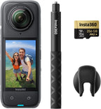 Insta360 X4 Get-Set Bundle - 8K Waterproof 360 Action Camera  4K Wide-Angle Video  Invisible Selfie Stick  Removable Lens Guards  135 Min Battery Life  AI Editing  Stabilization