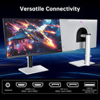 KTC 27 Inch White Gaming Monitor 300Hz/320Hz  QHD 1440P Fast IPS Computer Monitor with Adaptive FreeSync  HDR400  Height/Pivot/Swivel/Tilt Adjustable  DP&HDMI  H27E6