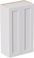 Solid Wood Kitchen Wall Cabinets, 24 Inch Wide Over The Toilet Storage Cabinet, Bathroom Organizer Cabinets with 2 Shaker Door & 3 Shelves, Easy Assembly for Dining Room, Laundry - White