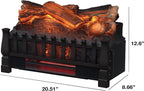 duraflame Electric Log Set 1,000 Sq Ft Heater, Faux Logs Insert with Infrared Flames for Existing Fireplaces, Remote Control Included