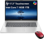 HP 17 Laptop w/Bluetooth Mouse (17.3" HD+ Touchscreen  Intel 10-Core i7 150U (> Ultra 5 125U)  16GB RAM  1TB SSD) for Business  Home  Students  Narrow Bezel  Webcam  Fast Charge  Wi-Fi 6  Win 11 Home