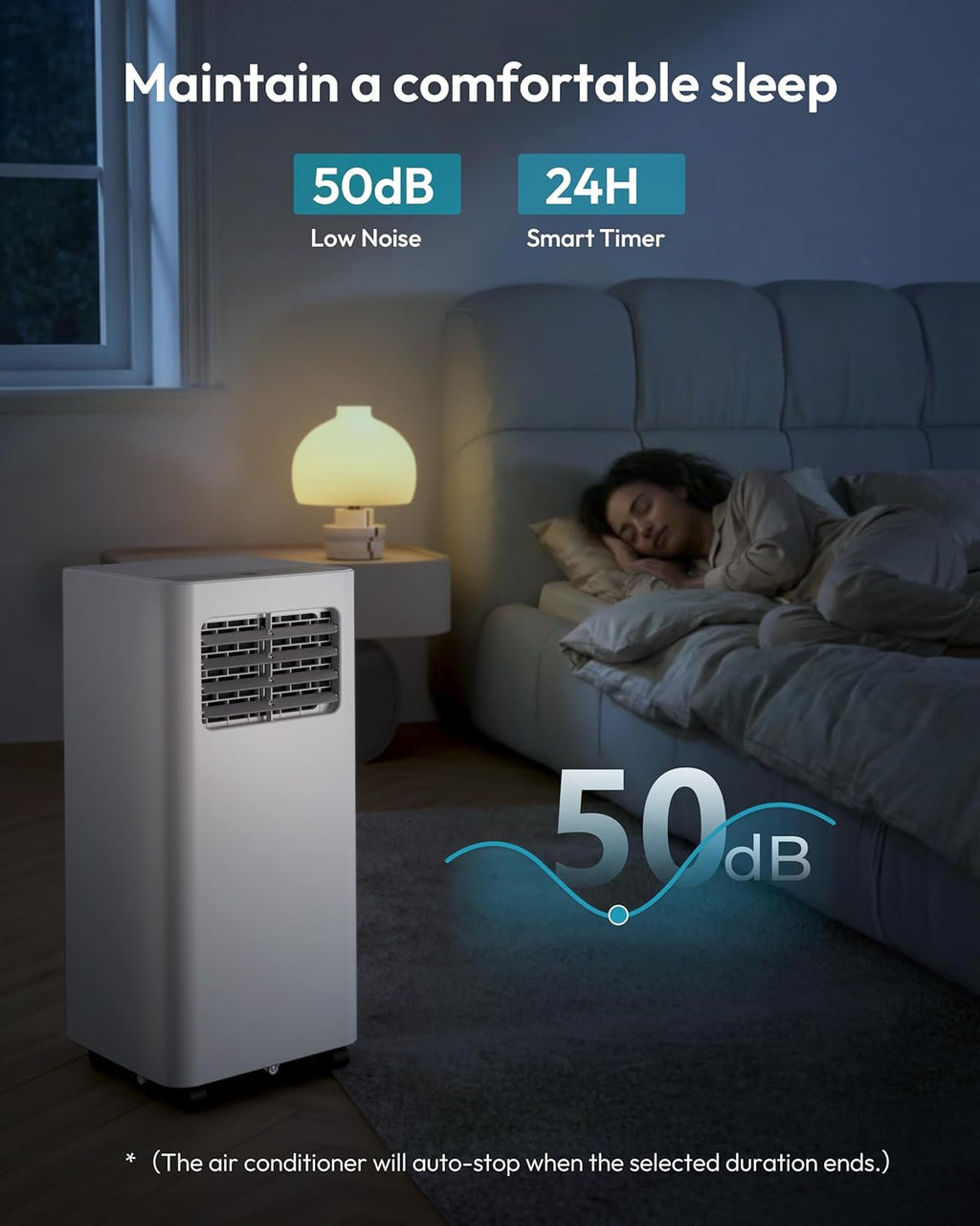 EUHOMY 12,000 BTU Portable Air Conditioners, 4-in-1 Unit with Cools, Heat, Dehumidifier, fan 550 Sq.Ft. with 450 CFM Airflow, App/Remote Control, Window Kit, for bedroom, livingroom