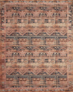 Loloi Layla Collection LAY-14 Mocha/Blush 9'-0" x 12'-0" .13" Thick Area Rug, Soft, Durable, Vintage Inspired, Distressed, Low Pile, Non-Shedding, Easy Clean, Printed, Living Room Rug