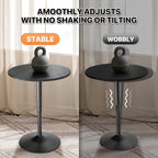 Magshion 23.5'' Round Adjustable Height Wood Bar Pub Table Adjustable Range 27.5"-36" Living Room Dining Room Bar Cocktail Table (Marble Black)