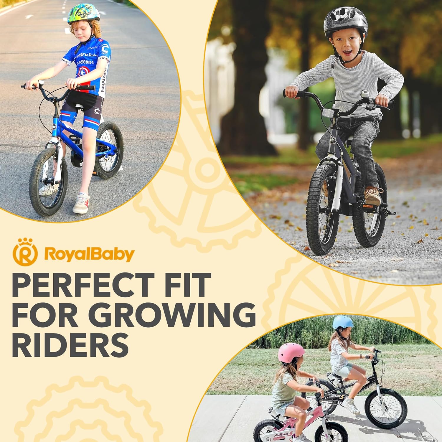 RoyalBaby Kids Bike with Dual Handbrake for Beginners,12 14 16 18 20 Inch Bicycle for Boys & Girls Ages 3-10 Years