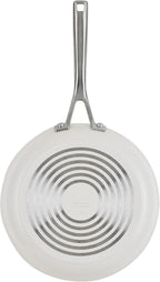 KitchenAid Hard Anodized Ceramic Induction Nonstick Pots and Pans with Saucepans, Frying Pans, Stockpot, and Lids, Dishwasher Safe, 9 Piece Cookware Set with Stainless Steel Handles - Porcelain White