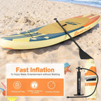 Goplus Inflatable Stand up Paddle Board, 10'/10.5'/11' SUP 6" Thick with Premium Accessories, Adjustable Aluminum Paddle, Leash, Carry Bag, Hand Pump, Removable Fin, ISUP for Adults