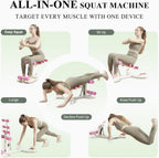 PAETA Squat Machine, Deep Squat Machine for Women, Glutes Workout Equipment with Adjustable Resistance Bands, Leg, Core & Ab Exercise Machine, Squat Assist Trainer for Home Gym