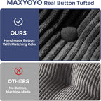 MAXYOYO Folding Sofa Bed, L-Shaped Convertible Sofa Bed with Armrest Foldable Sleeper Sofa with Pillow, Portable Fold Out Chair Bed Comfy Floor Lounge for Living Room Bedroom, Dark Grey