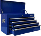 Workington Portable Metal Tool Chest with 6 Drawers, 24" 6-Drawer Tool Chest Cabinet with Ball Bearing Drawer Slides, Steel Tool Storage Box Organizer 4005 Blue