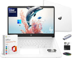 HP 14" Laptop Thin and Light for 2026 Student Business with Office Suite  Copilot AI  Intel CPU Up to 2.8GHz  8GB RAM  628GB Storage (128GB SSD+500GB Ext)  WiFi 6  Win 11 Pro  MarxsolAccessory  White