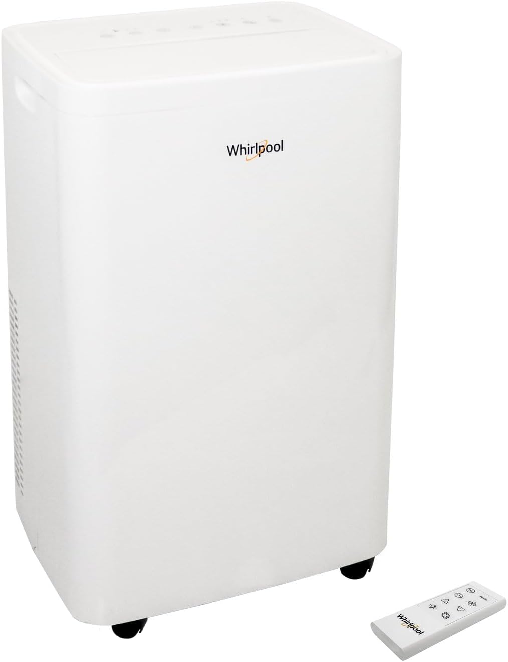 Whirlpool 12,000 BTU Portable Air Conditioner with Dehumidifier for Living Room, Apartment, or Bedroom, 115V, Portable AC for Medium Rooms up to 550 Square Feet with Remote, 3 Speeds, and Timer, White