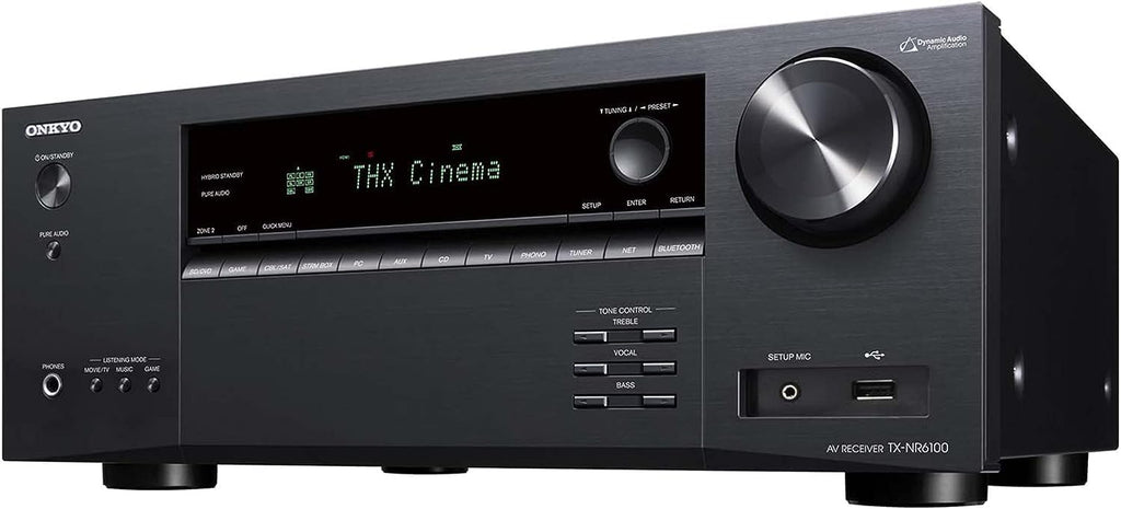 Onkyo TX-NR6100 7.2 Channel 8K Smart AV Receiver - THX Certified  Works with Sonos Certified  and Ultimate 4K Gaming Experience