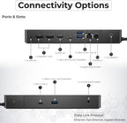 Dell WD19TB Thunderbolt Docking Station with 180W AC Power Adapter (130W Power Delivery) + HDMI Cable + DisplayPort Cable + Thunderbolt Cable + Microfiber Cloth Included