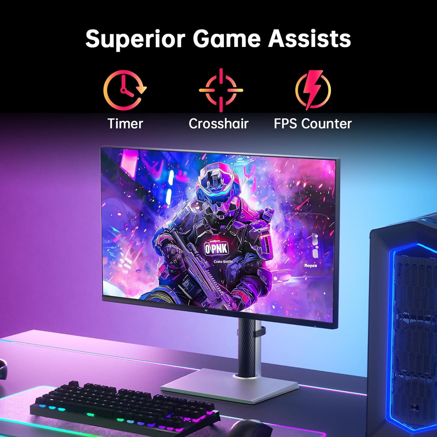KTC 27 Inch White Gaming Monitor 300Hz/320Hz  QHD 1440P Fast IPS Computer Monitor with Adaptive FreeSync  HDR400  Height/Pivot/Swivel/Tilt Adjustable  DP&HDMI  H27E6
