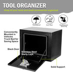 18"x 12"x 14" Steel Underbody Truck Tool Box with T-Handle Lock Latch, 18 Inch Heavy Duty Steel Under Body Toolbox for Pick Up Truck RV, Under Mount Tool Box